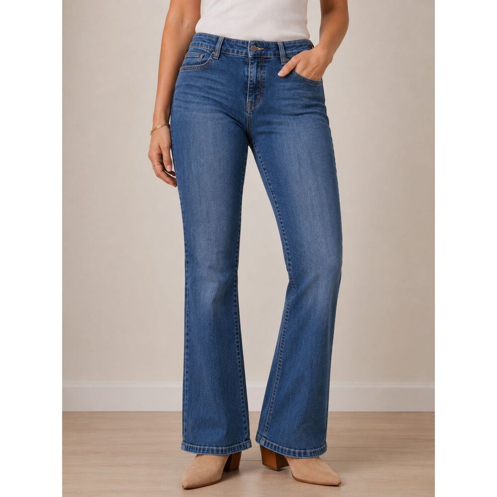 Liz & Co Petite Stretch Bootcut Jeans Women's Petite 14 Medium Wash 28" Inseam